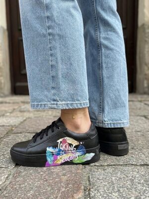 Sneakersy skórzane damskie 024-B Polska produkcja