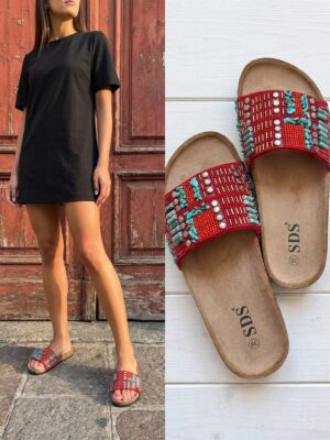 Klapki damskie 8097 red